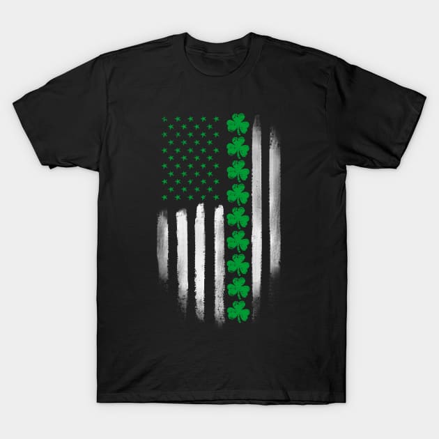 Irish American Flag - St. Patrick's Day T-Shirt by jodesigners